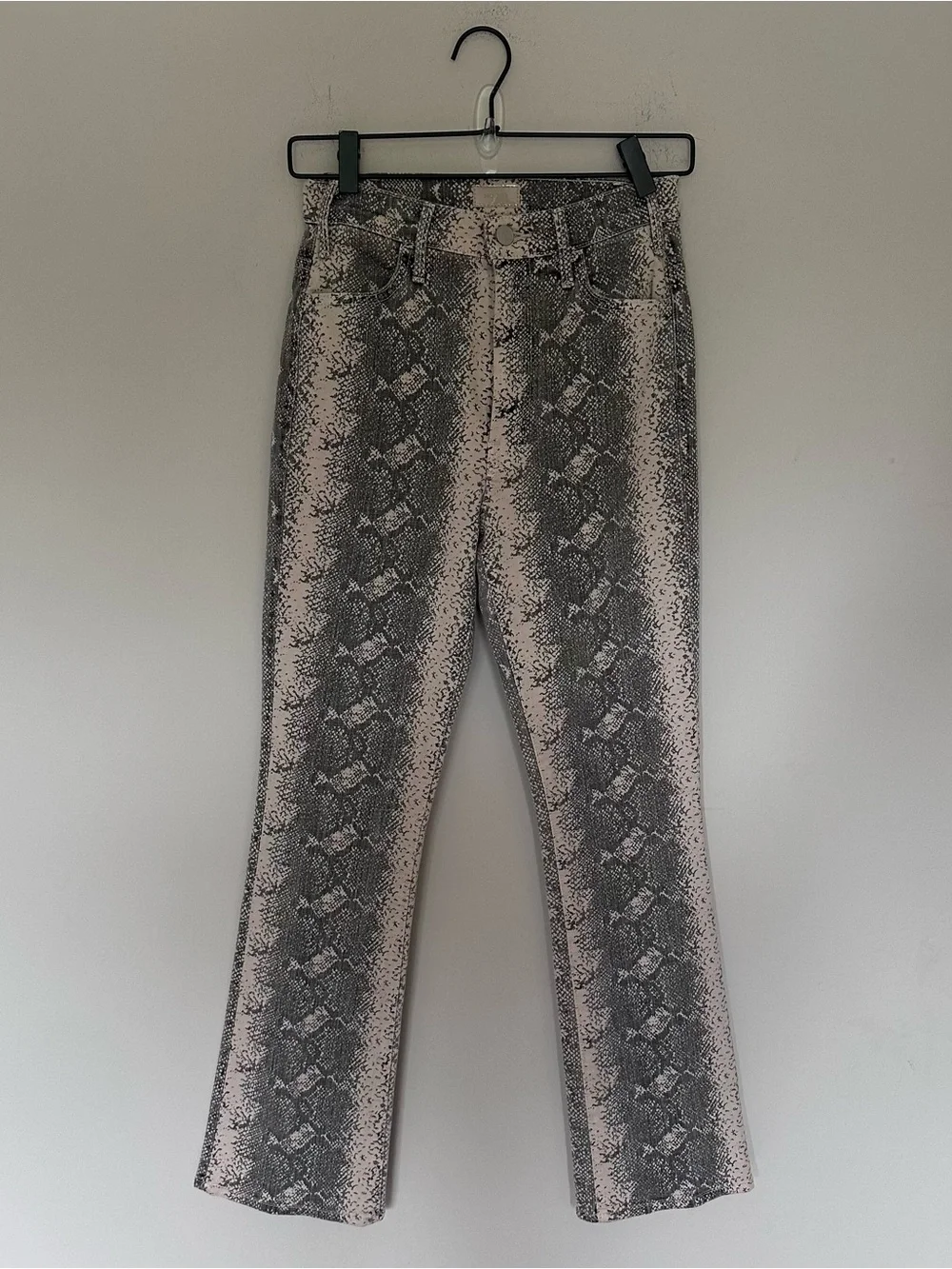 Mother Snake-Print Straight Jeans - Picture 3 of 7
